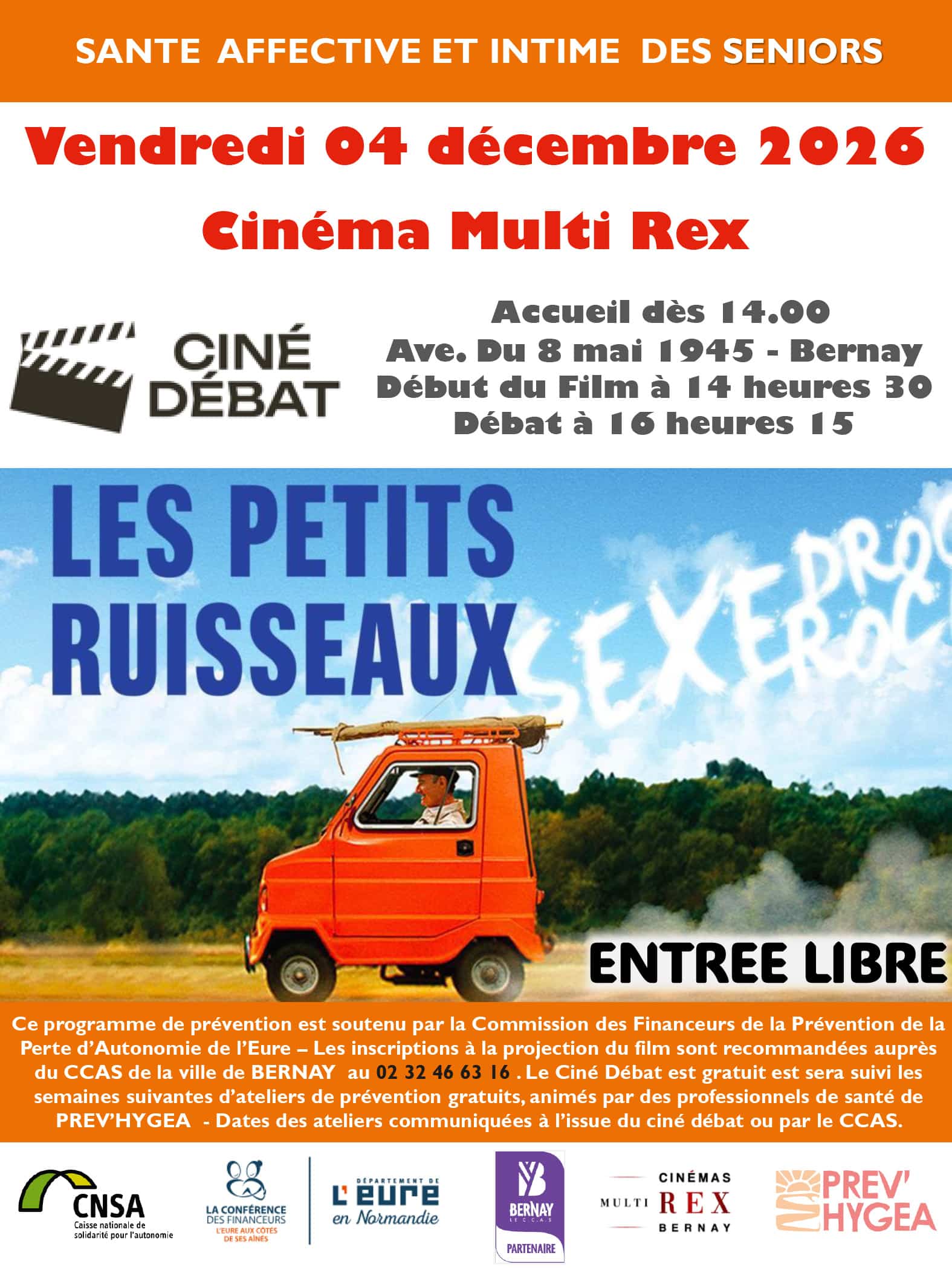 Affiche Senior Love Ciné débat BERNAY Dec 26